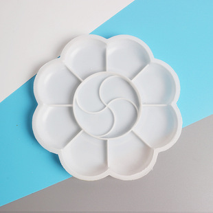 大中小梅花形状 颜料调色板丙稀水彩水粉调色盘小号11.5cm