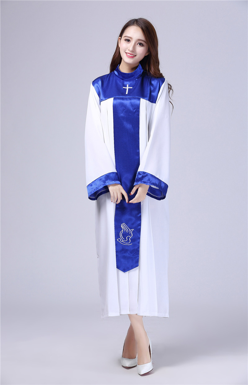 基督教牧师服装 圣诗服唱诗班圣衣 圣袍教会男女神父服装圣诞节