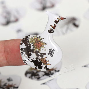 彩印pvc不干胶标签 梅兰竹菊强粘水晶滴胶 商标贴纸定制 印logo