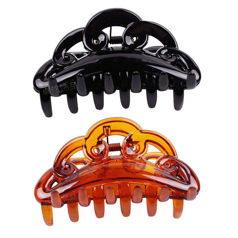 Zhuoming New Korean Style Wave Cloud Grip Medium and Large Plastic Resin Ponytail Hair Claw Quality Hair Accessories