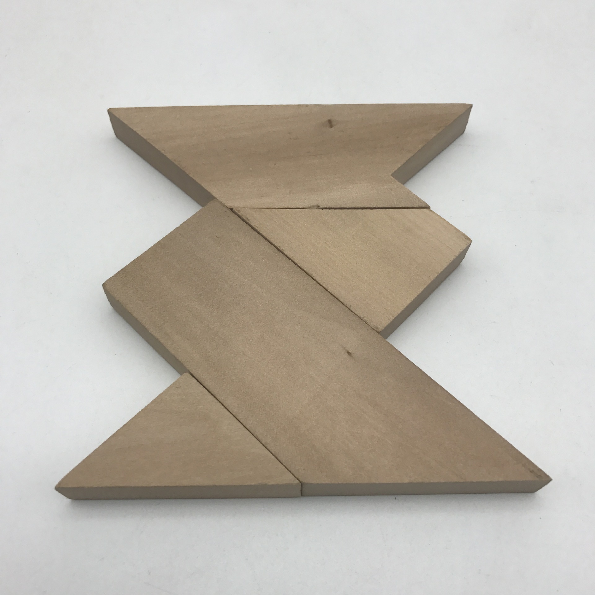 t字谜四巧板百变板荷木原色无油漆色素儿童成人益智拼板玩具批发