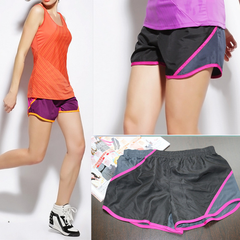 运动短裤女沙滩裤跑步速干阔腿裤有大码002