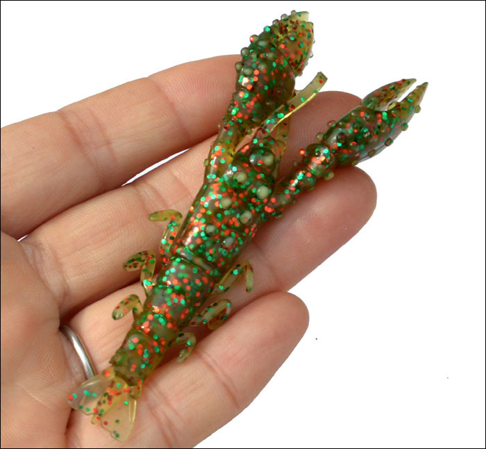 畅钓路亚锤子虾小龙假虾9.5cm8g速沉路亚软饵仿生虾淡水渔具