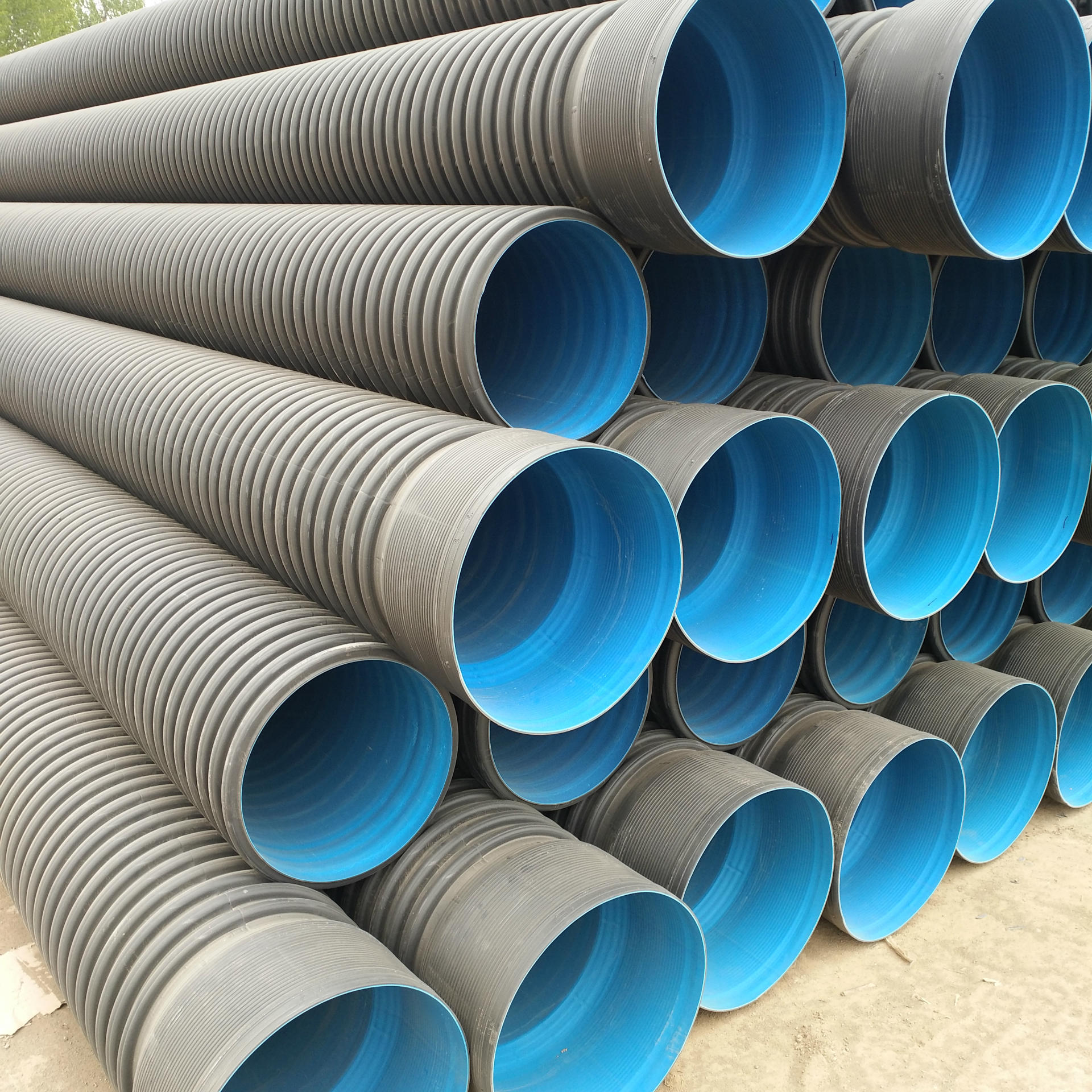 唐山下水道排污排水双壁波纹管厂家直销 邯郸塑料波纹管型号规格