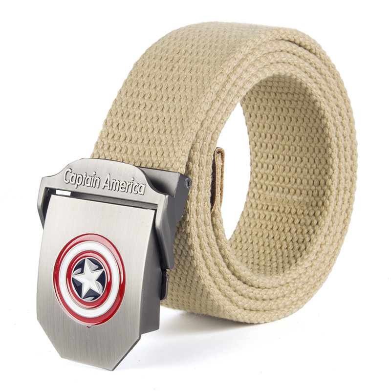 美国队长2男士帆布腰带休闲青年皮带批发加厚时尚裤带韩版潮