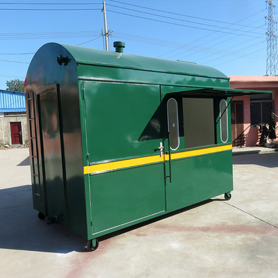 户外广场商场冰激凌车 大型火车模型餐车 小吃车 道具摆件可定制