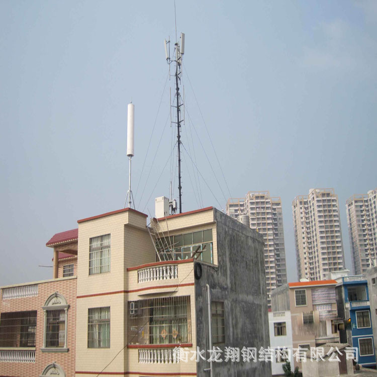 通讯塔厂家楼顶桅杆楼顶附墙抱杆5g联通5g移动5g电信楼顶配重桅杆