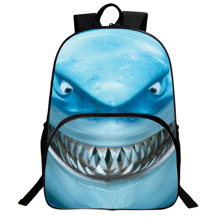 热销3d鲨鱼嘴背包 环保减负学生书包 厂家直销韩版双肩包定制