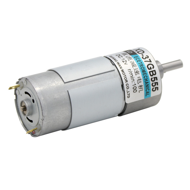 555直流减速电机12v微型齿轮减速马达24v慢速电动机15w低速小马达