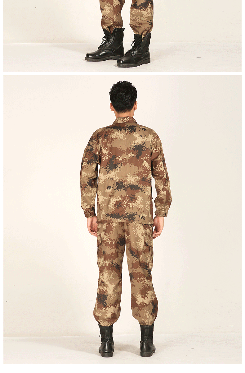 07荒漠迷彩作训服 冬作训服 荒漠迷彩服套装 沙漠迷彩服