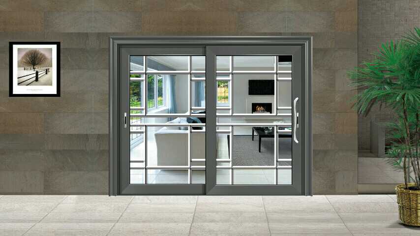 厂家招商代理 190重型推拉门系列双轨双扇推拉门 氟碳金 定制