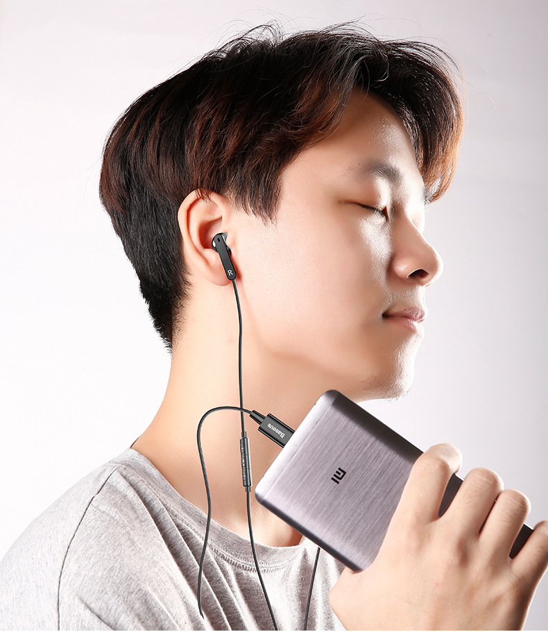 倍思 新款encok type-c接口线控有线耳机小米乐视通用带麦耳机c16