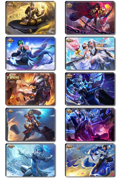 游戏王者荣耀卡贴李白孙悟空至尊宝赵云凤求凰水晶卡贴贴纸定做