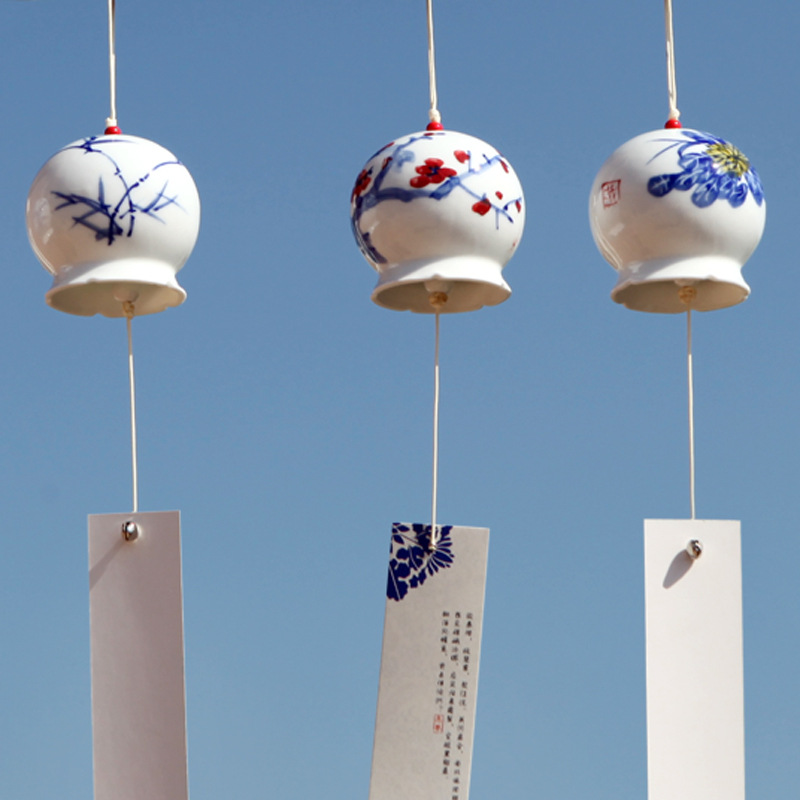 景德镇手工陶瓷风铃 和风挂饰汽车挂件家居装饰品礼品生日礼物