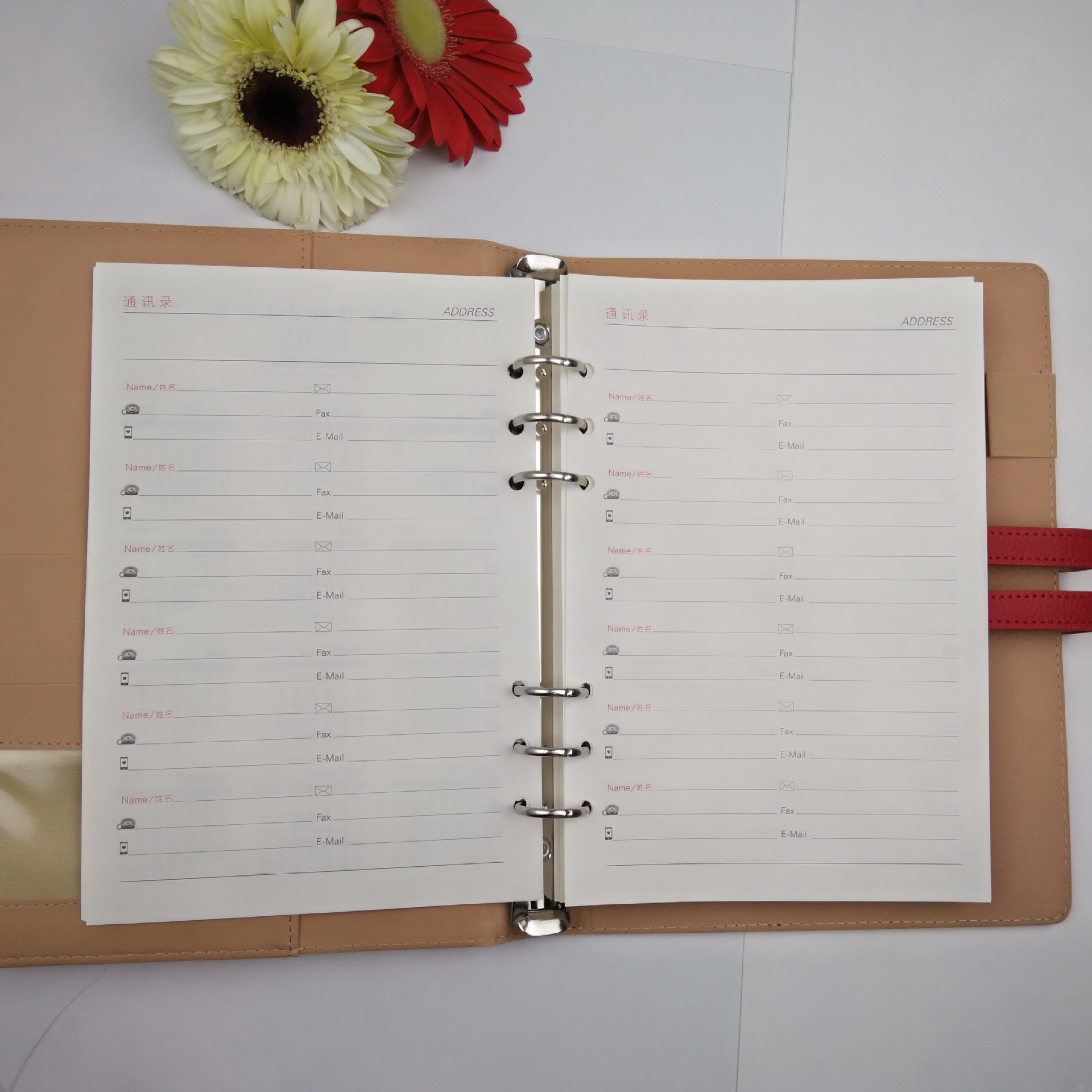 活页笔记本,25k记事本高端变色pu皮,压印烫金烫银logo