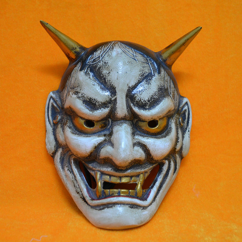 日本动漫鬼首般若树脂面具 万圣节coapaly恐怖主题装饰道具