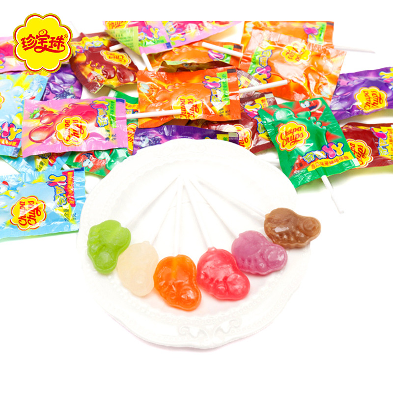珍宝珠奇胜丫丫糖540g60支/盒混合水果味脚丫糖儿童礼物