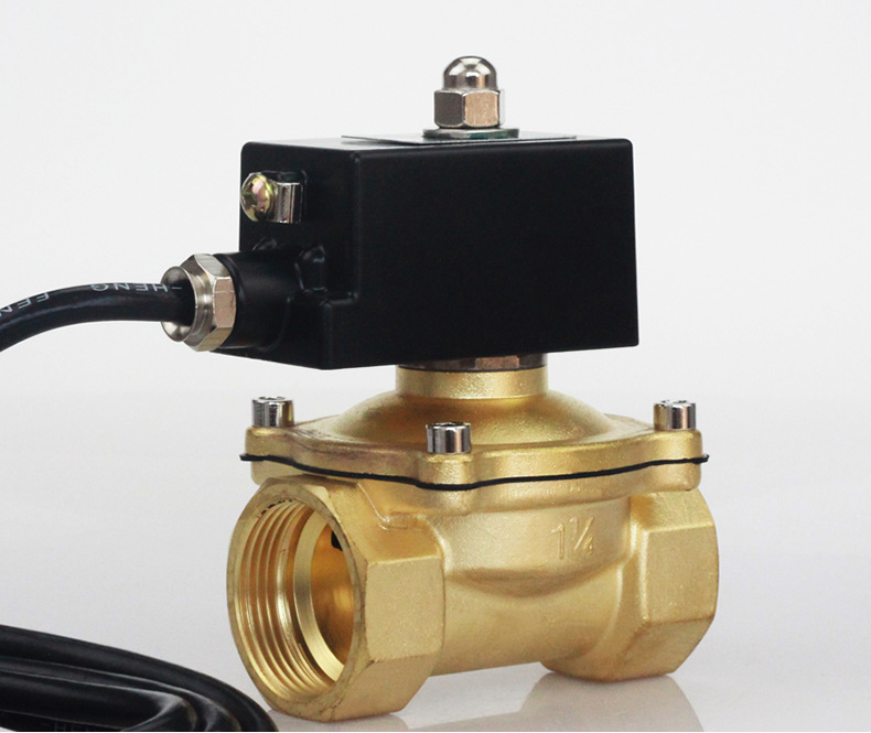 厂家销售2w-320-32全铜防爆电磁阀开关控制阀 dn35 dn32阀门常闭