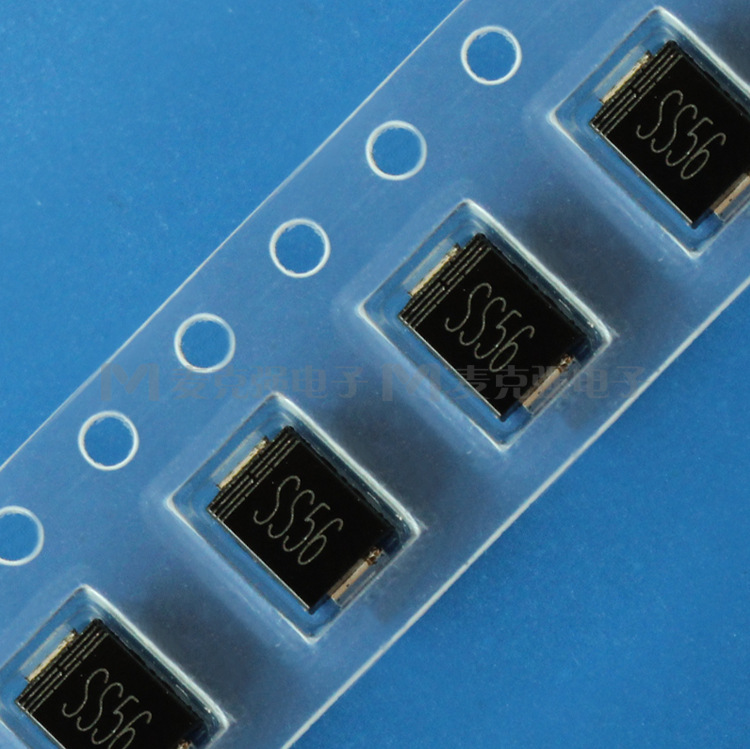 smd贴片肖特基二极管ss56 sr560 大体积smb封装do-214aa 5a/60v