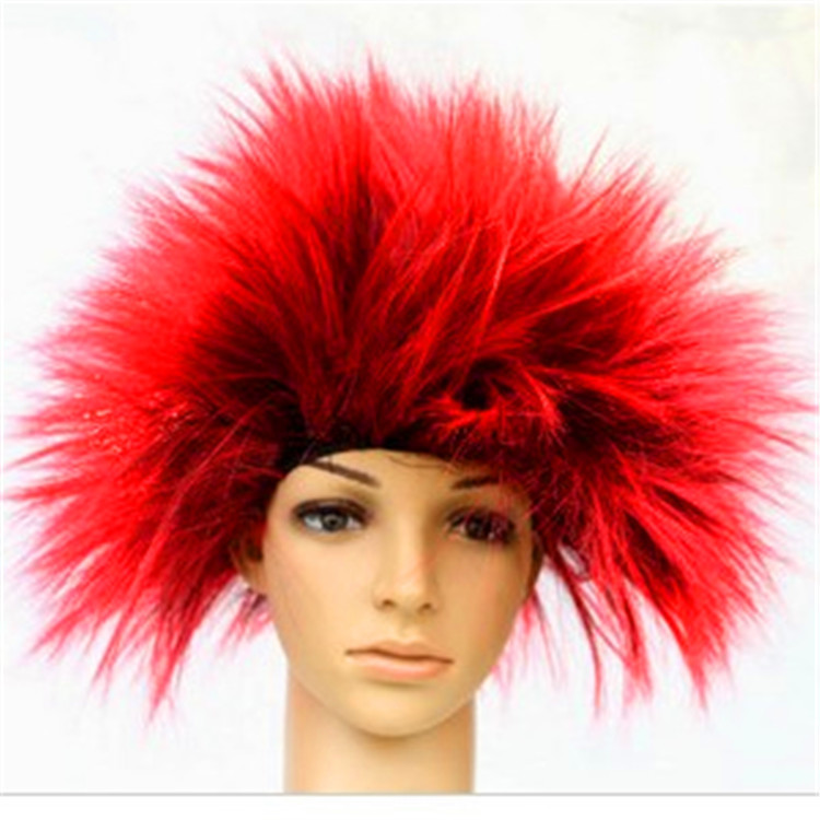 承接各种节日球迷假发节日表演刺猬头假发个性优质节日爆炸头假发