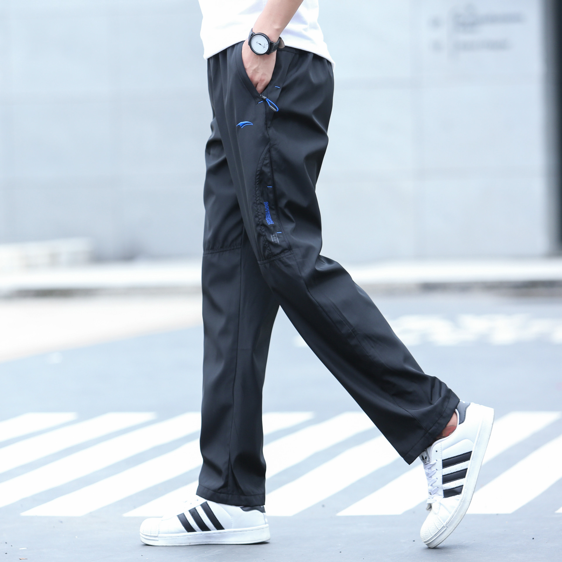 一件代发冬季男式休闲裤宽松男士长裤速干加绒男裤秋冬运动裤 男