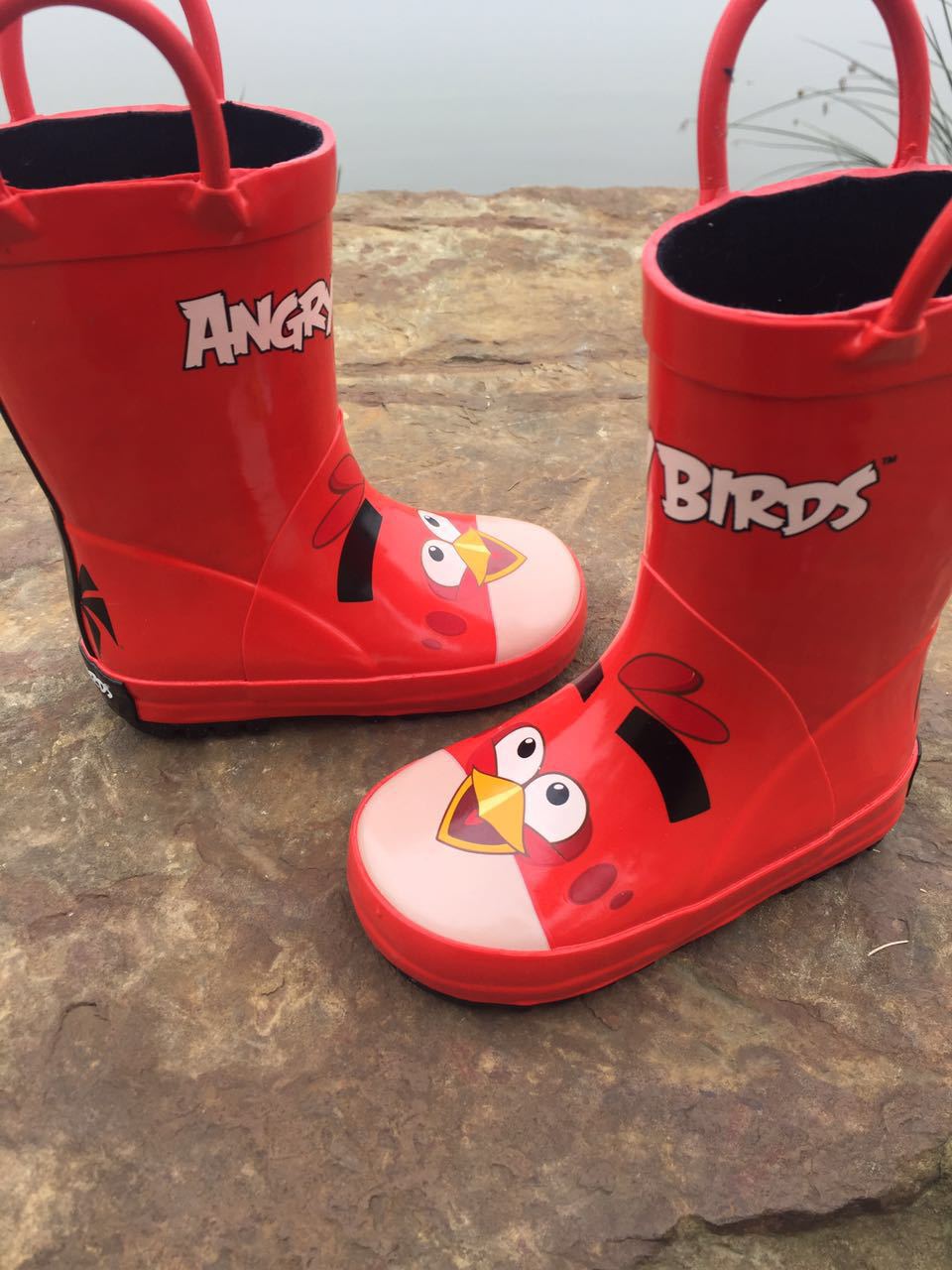 原单愤怒的小鸟angry birds天燃橡胶儿童宝宝学生幼儿雨鞋雨靴