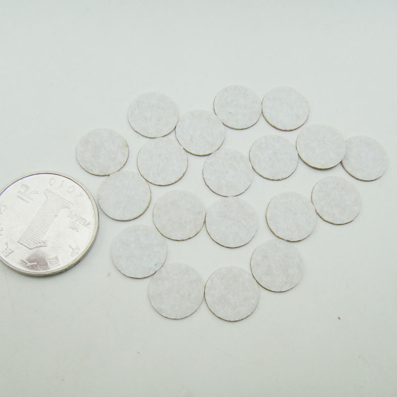 15mm带背胶毛毡贴片定做圆形自粘性布艺防滑不织布垫片无纺布圆片