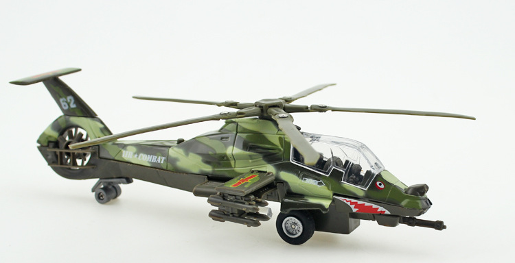 儿特爱军事武装直升机玩具模型战斗机声光合金飞机模型儿童玩具