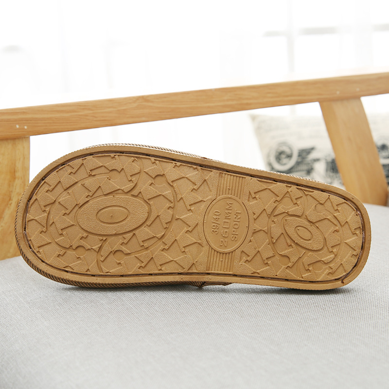 Bamboo Woven Rattan Summer Slippers Rattan Couple Home Wooden Floor Slippers Straw Mat Indoor Slippers Breathable Sole