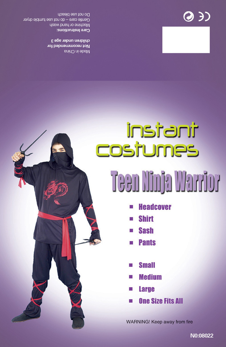 男忍者ninja 舞台装化装舞会 派对衣服 万圣节日本忍者cosplay