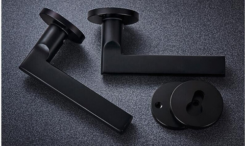 分体锁黑色 不锈钢分体锁 304不锈钢房门锁执手锁 室内门锁锁芯