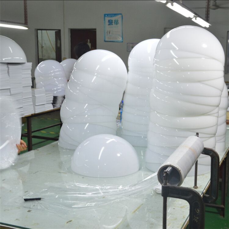 亚克力三分之一圆直径150mm高度50mm乳白色亚克力罩子