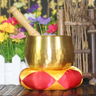 尚缘厂家供应全铜黄铜庆加厚黄皮光身铜庆佛教法器佛堂用品852