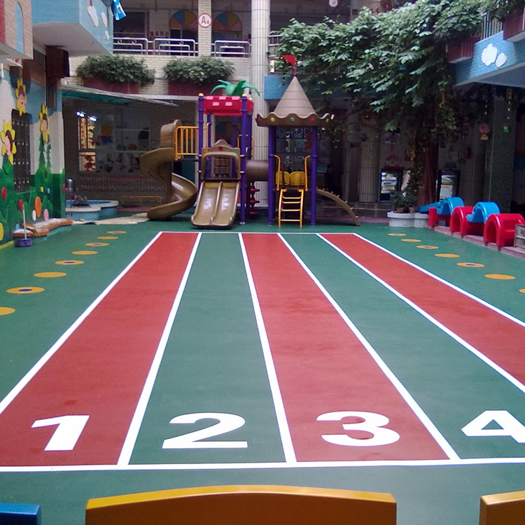 直供幼儿园塑胶跑道材料 幼儿园场地专用橡胶颗粒 专业工程施工