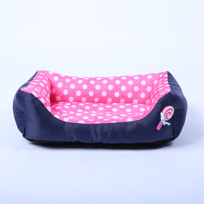 New Cartoon Pet Bed Candy Color Square Pet Supplies Teddy/Pomeranian Small and Medium Sized Kennel Pet Mat