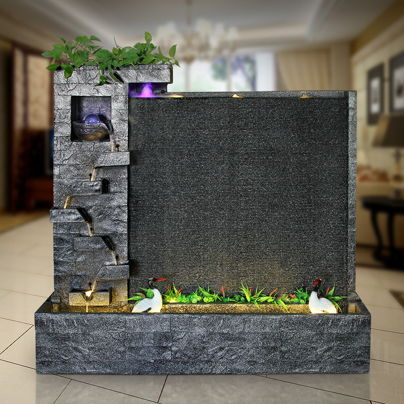 大型欧式流水喷泉家居摆件客厅庭院水幕墙流水墙饰品现代厂家