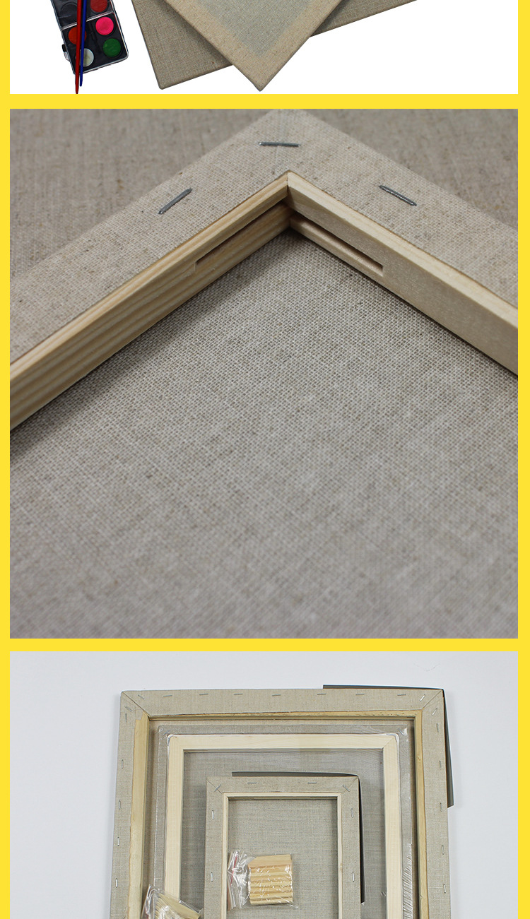 credit科瑞迪 纯亚麻桐木油画框 280g/m2布框背钉框订制批发