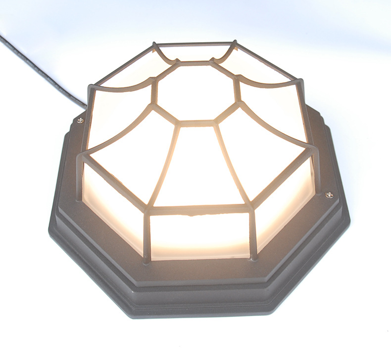 阳台灯led吸顶灯欧式户外走廊过道灯厨房防水玄关美式复古八角灯