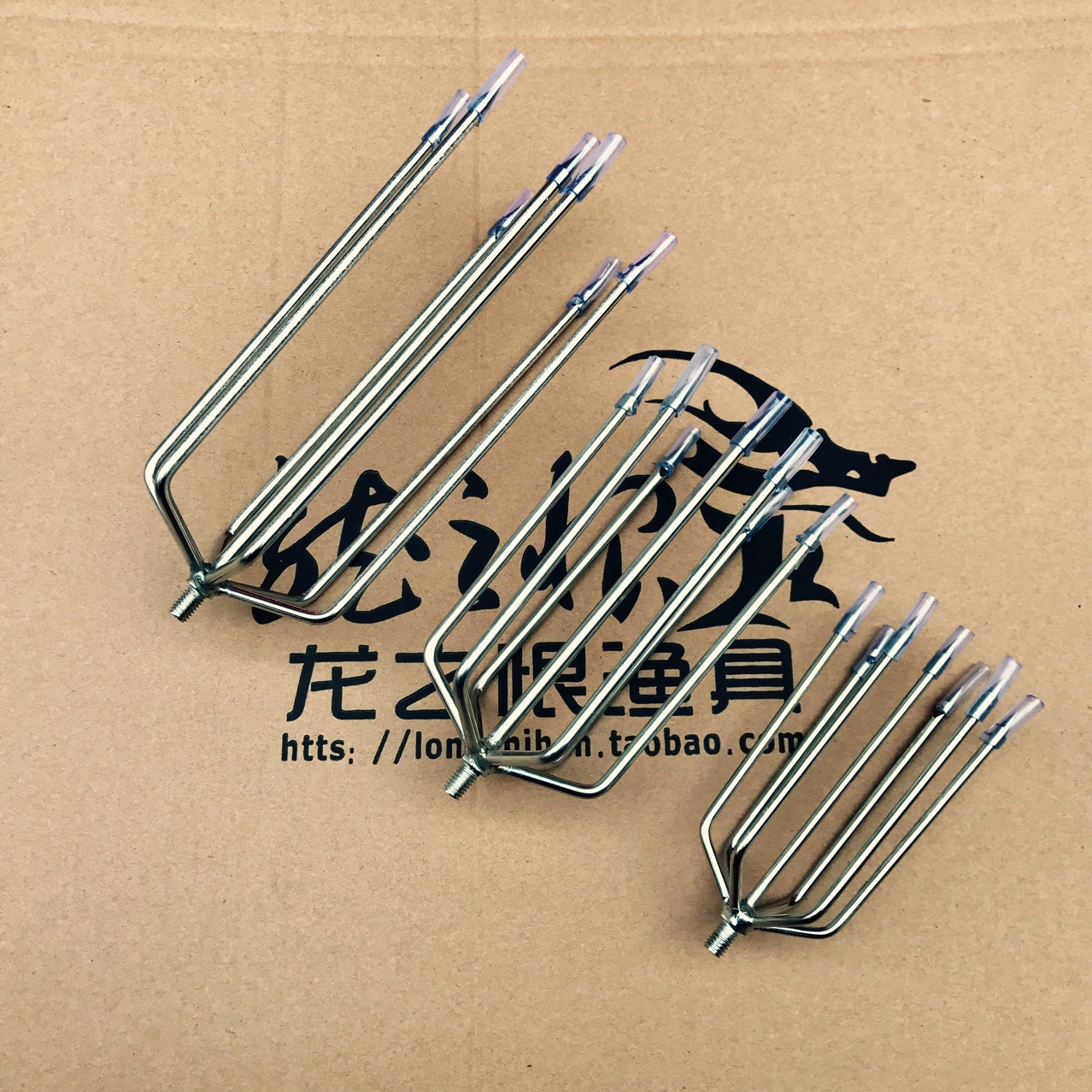 不锈钢7齿圆钢叉 七尺鱼叉不锈钢叉子头