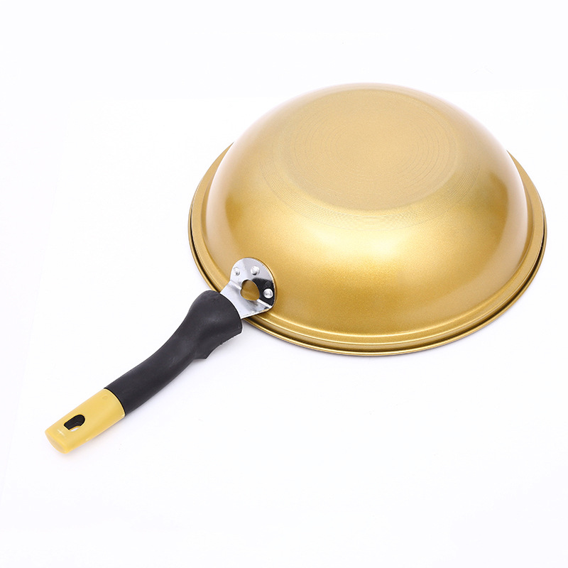 2018热销黄金锅无烟不粘锅黄金富硒锅会销礼品锅可定制款货源批发