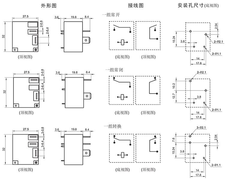 厂家直销sinetong信易通30a矮壳nb901e-12s-s-a功率继电器