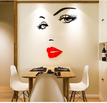 人物水晶亚克力3d立体墙贴画创意客厅卧室玄关背景墙房间装饰品