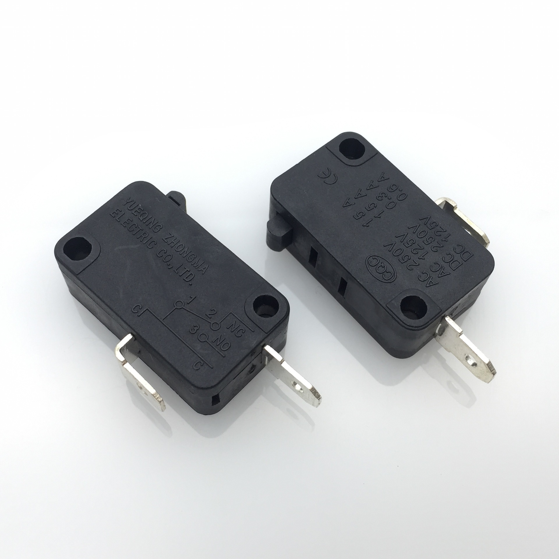 供应两脚微动开关250v6a直销童车 手柄开关 前进空挡操控高品质