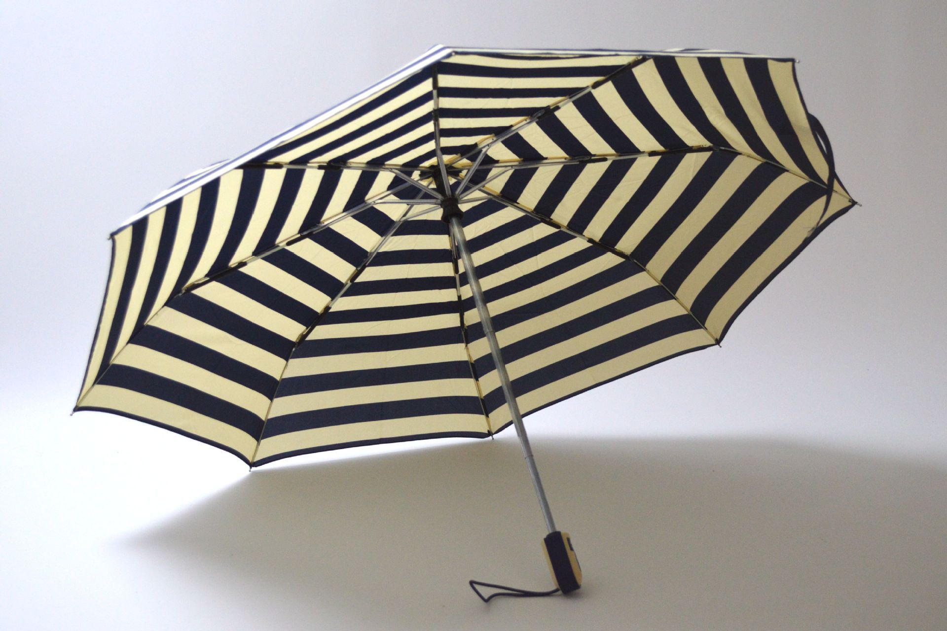 全自动高档晴雨伞铅笔伞创意海军条纹折叠伞广告伞定制