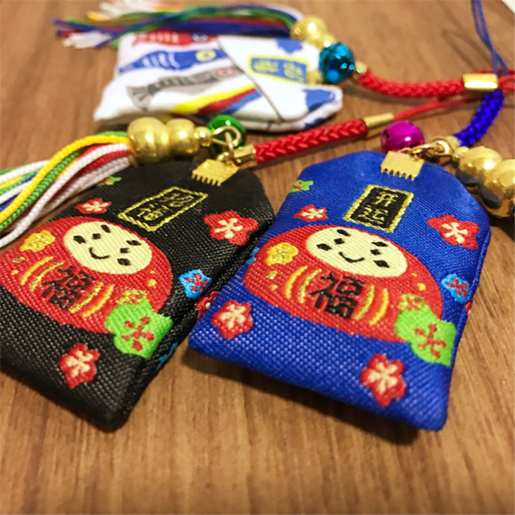 日系祈福袋阴阳师御守达摩钥匙扣小挂件护身符浅草寺平安符手机链