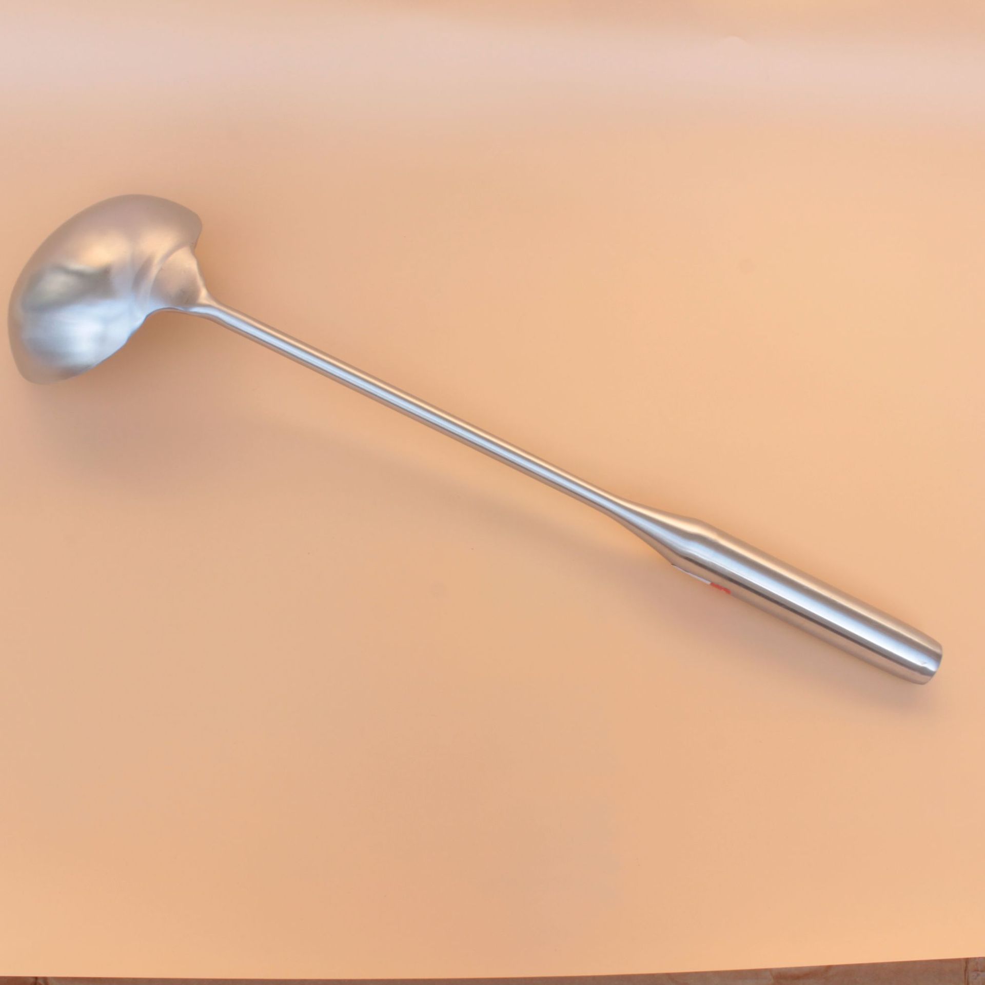 5厘砂光炒勺不锈钢厨师勺 厨师铲无磁钢柄砂光烹饪勺铲 大炒勺