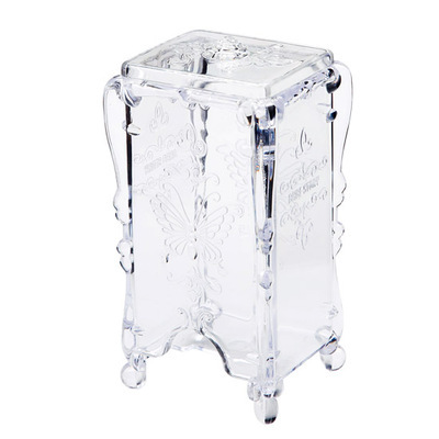 T3286 Desktop Cotton Pad Storage Box Plastic Transparent Box Creative European Cosmetic Storage Finishing Box