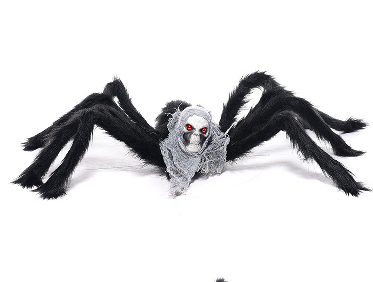 亚马逊跨境万圣节装饰骷髅蜘蛛道具搞怪恶搞整蛊整人恐怖毛绒蜘蛛