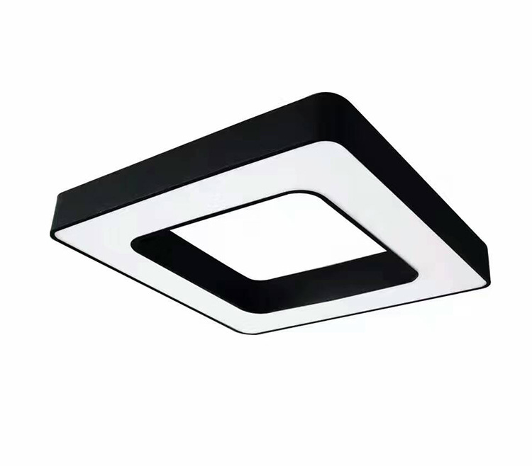 正方形实心四方中空led吊线灯简约创意拼接明装吸顶办公方形吊灯