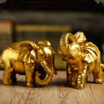 黄铜大象摆件吸水象象黄铜象一对事业礼品居家工艺饰品